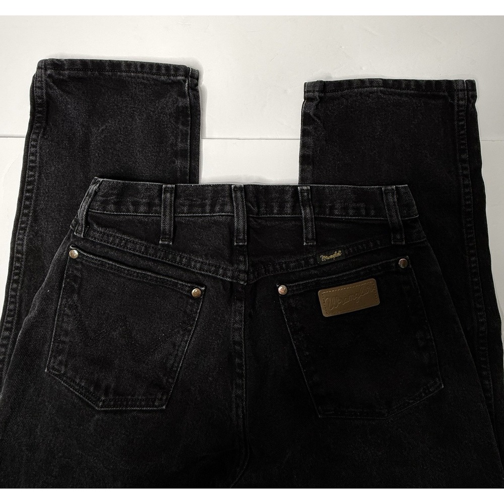 Wrangler Black Jeans 13MWZWK Mens Sz 30x32 Cowboy Cut Original Fit Work Vintage - Picture 10 of 11